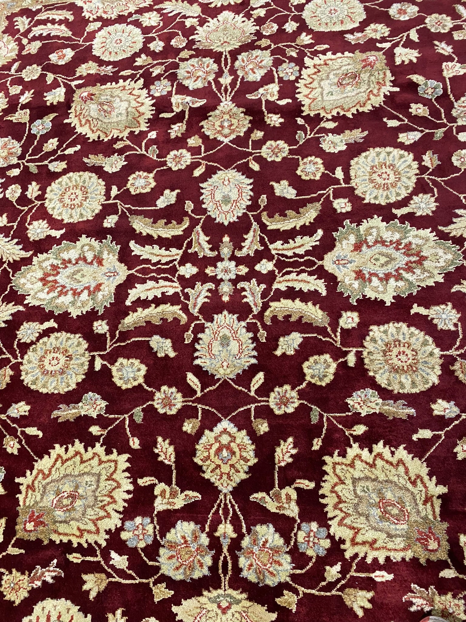 8 x 10 hand-knotted ziegler wool rug, full layout view