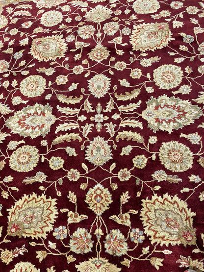 8 x 10 hand-knotted ziegler wool rug, full layout view
