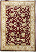 8 x 10 hand-knotted ziegler wool rug, top view