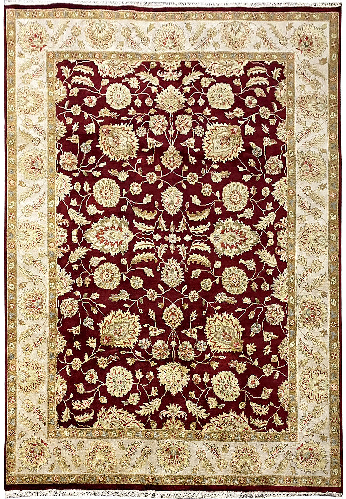8 x 10 hand-knotted ziegler wool rug, top view
