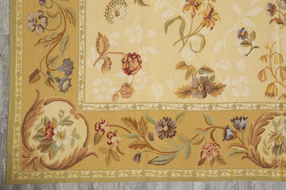 French Country Aubusson, mid-field vine detail