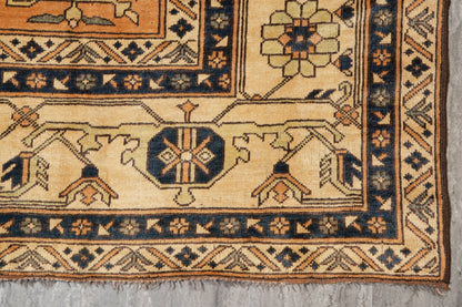 Afghan Chechen Kazak rug, secondary border detail