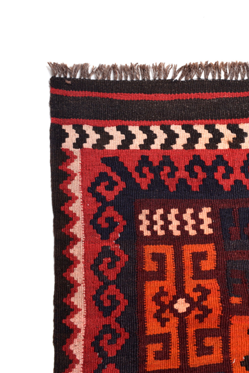 Oversize Afghan Kilim, second-half motif continuity