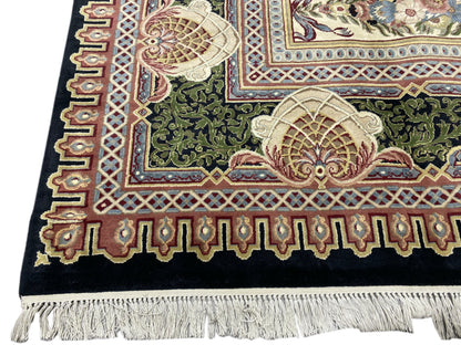 Aubusson Savonnerie rug, secondary floral motif close-up