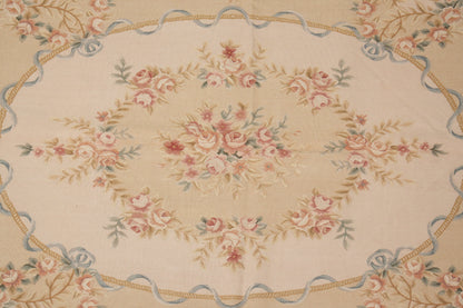 17th-century Aubusson rug, corner motif with French arabesques