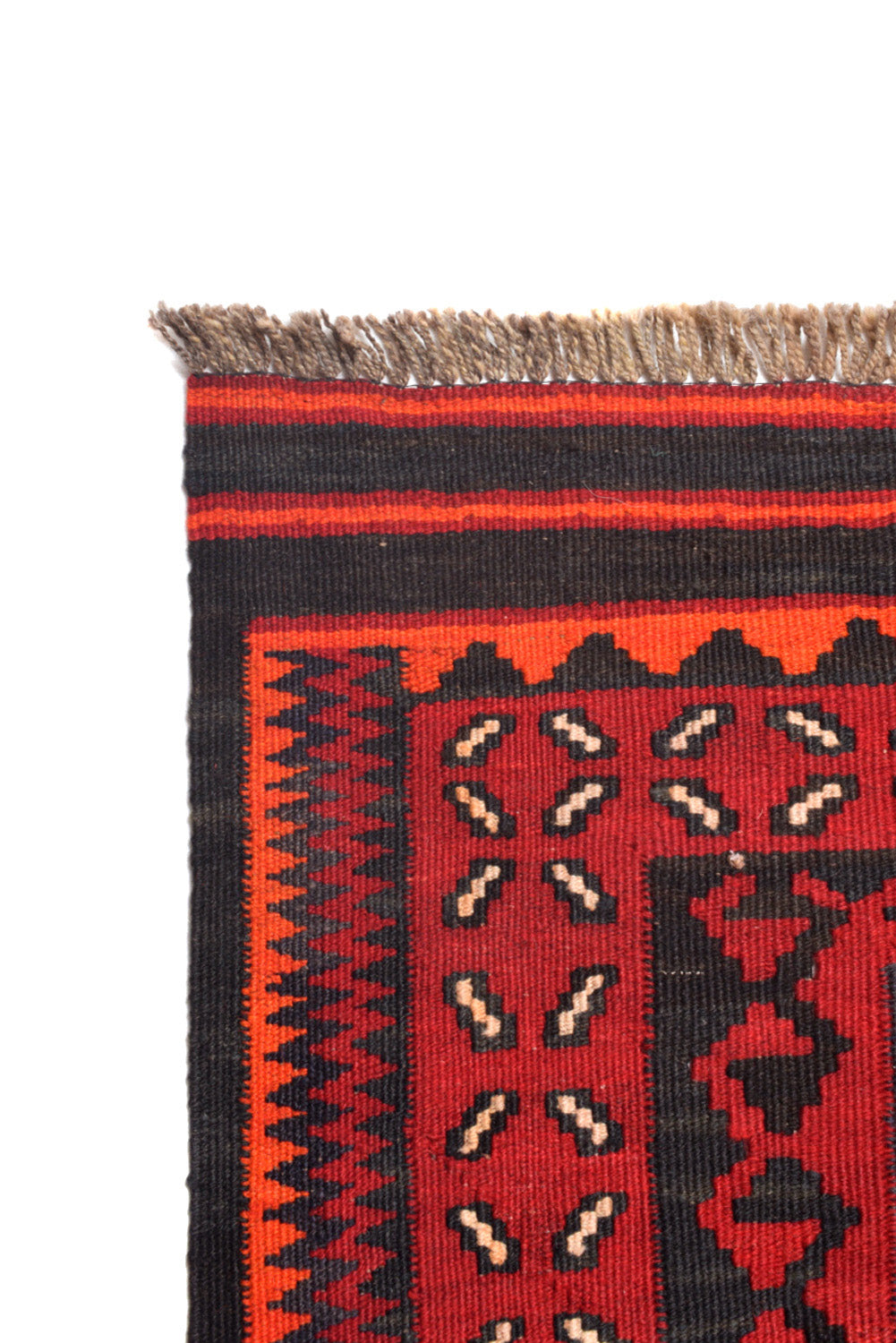 Oversize Afghan Kilim, second-half motif continuity